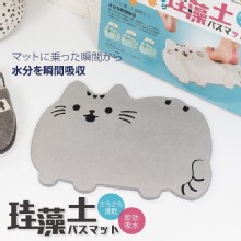 【樂嫚妮】貓咪造型珪藻土矽藻土吸水地墊 40x30cm