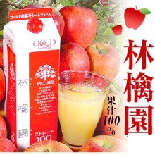 [大合購] 日本林檎園100%蘋果汁❖不甜不膩 全家大小都適