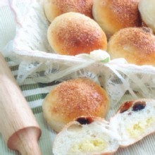 【海岸山麥】葡萄奶酥餐包(3入)