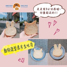 【熱樂煎】動物造型厚片生吐司(貓咪/兔子)任選