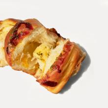 【甜蜜點】韓式蜂蜜鹽烤蒜吐司(五辛素)