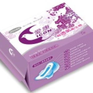 愛康天然環保抗菌衛生棉 - 加長(紫):33cm/6片