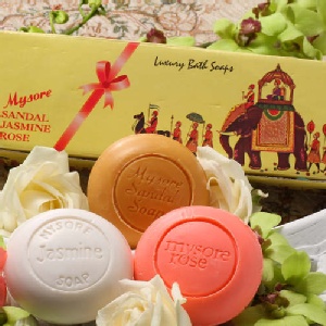 送禮首選! 印度頂級檀香/玫瑰/茉莉皂150g