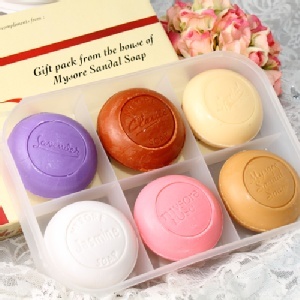 【送禮首選】印度MYSORE頂級檀香花香皂6入裝禮盒