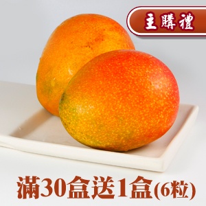 [主購禮]滿30盒送村長的愛文芒果《5台斤6粒》x1盒