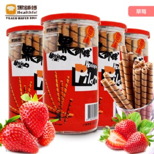 黑師傅比樂口捲心酥－草莓