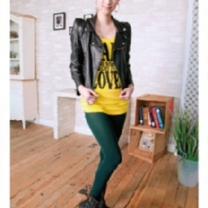 內刷毛九分羊絨褲-綠