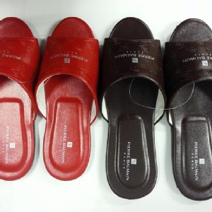 【皮爾帕門PIERRE BALMAN小LOGO】男女室內高級皮拖鞋