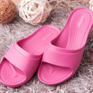 【購物台熱賣】室內室外浴室萬用抗滑超輕拖鞋(桃紅)