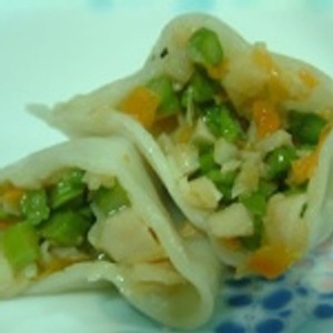 素食杏鮑菇蘆筍水餃