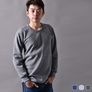 Sonora暖暖棉男款加厚內刷毛保暖衣-淺灰