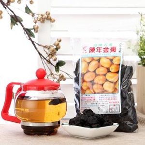宜蘭名產陳年金棗 500克一包,6粒沖泡500cc,含入口中亦可潤喉