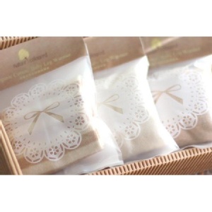 寶寶襪套3件組 - 原米＋棕色＋棕米條紋