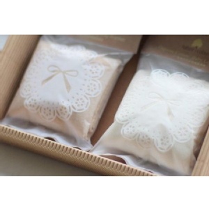 寶寶襪套2件組 - 棕色＋棕米條紋