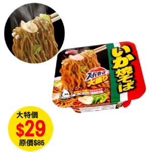 B.日本 Acecook 大盛花枝炒麵 (167g) 6碗/組 特價：$169