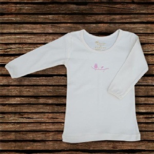 八分袖貼身上衣兩入包 - 粉紅快樂鳥