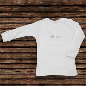 九分袖貼身上衣兩入包 - 綠色快樂鳥