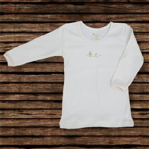 八分袖貼身上衣兩入包 - 綠色快樂鳥