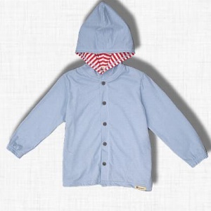 兒童連帽外套 - 灰藍