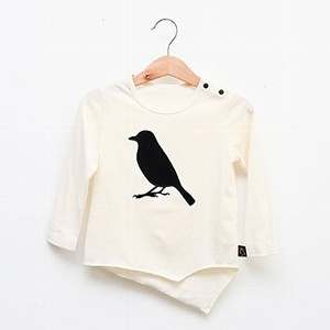 little bird 有機棉薄T恤(米)