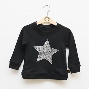 little star 有機棉T恤(黑)