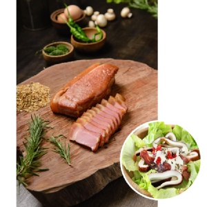 【海陸超值組合】湖南百年果木煙燻後腿肉+戀魷冰卷(140g)1份