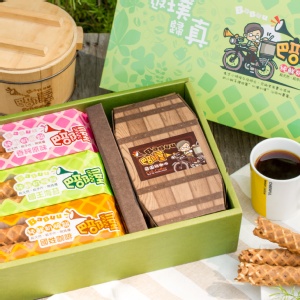 返璞歸真-COE掛耳咖啡餅乾禮盒+送純鮮奶脆餅（口味隨機）2入/包