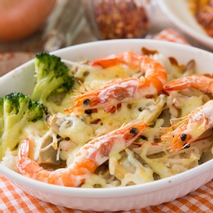 法式海鮮焗烤義大利麵