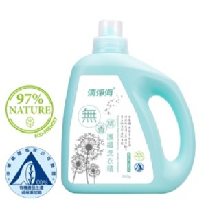 (買三送三)清淨海 無香精護纖洗衣精 2000g