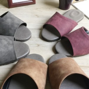 風格皮拖-麂皮紋