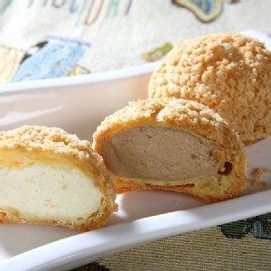 6入綜合泡芙(香草X3+摩卡X3) 特價：$80