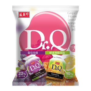 【盛香珍】Dr. Q雙味蒟蒻果凍(葡萄+蜂蜜檸檬)（單口味須以10的倍數下單） 特價：$35