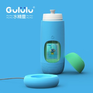 《購買一個》【Gululu水精靈】兒童智能水壺-巨鯨藍 1個