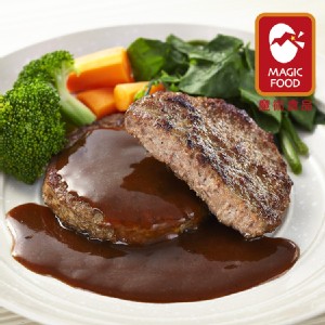 【即期良品】【魔術食品】牛肉漢堡排佐鹿兒島風味黑醋醬 特價：$45