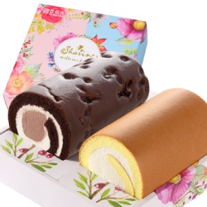 【期間限定】【亞尼克】生乳捲-雙捲禮盒12cm (原味+黑魔粒)