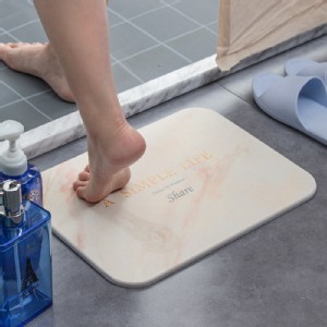 【樂嫚妮】大理石紋珪藻土矽藻土吸水地墊(E052)