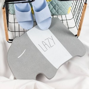 【樂嫚妮】卡通馬來貘造型珪藻土吸水吸溼地墊(E055)