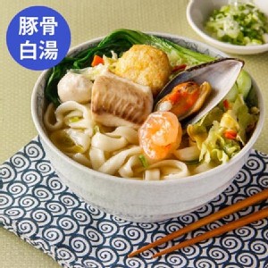 免運!【輕鬆煮藝】4包 小資族海鮮麵(豚骨白湯) 320g/包