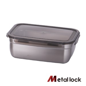 【韓國Metal lock】方型不鏽鋼保鮮盒3000ml