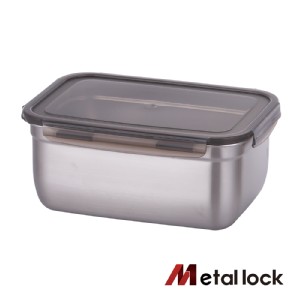 【韓國Metal lock】方型不鏽鋼保鮮盒3800ml