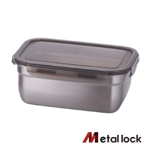【韓國Metal lock】方型不鏽鋼保鮮盒2000ml