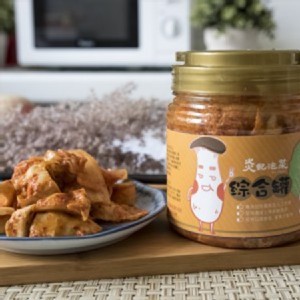 【炎記】韓式腐乳 泡菜+杏鮑菇(綜合罐) (素食)（大辣）