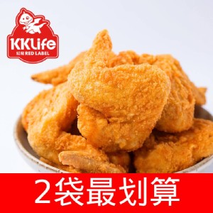 【1+1優惠價】【KK Life-紅龍】全熟香酥勁嫩雞翅共2袋
