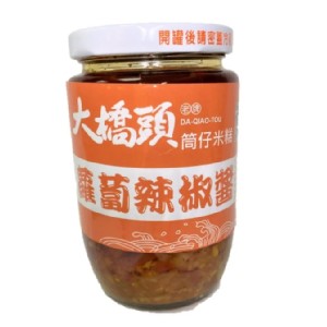 免運!【大橋頭老牌】蘿蔔辣椒醬 340g (12罐，每罐161.7元)