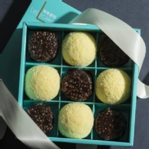 免運!【樂樂派對禮盒】4盒36顆 脆皮提拉米蘇+初雪乳酪蛋糕 9入/盒