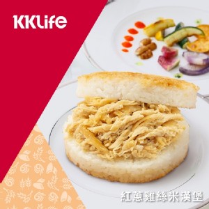 【KKLife】紅蔥雞絲米漢堡