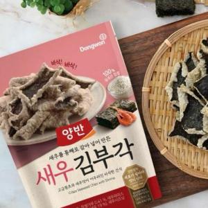 【Dongwon 東遠】海苔脆餅-蝦味(50g/包) | Dongwon 東遠 ❖韓國熱銷 海苔脆餅