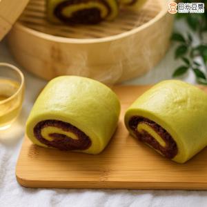 新品【日光豆漿】一抹紅豆捲-全素