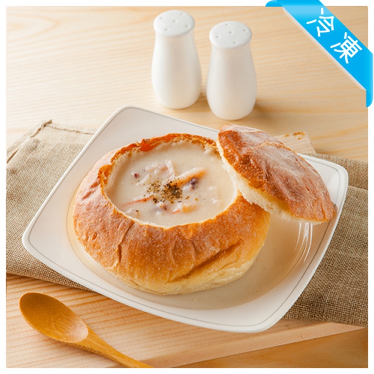 ★主廚麵包濃湯-海鮮巧達麵包盅★