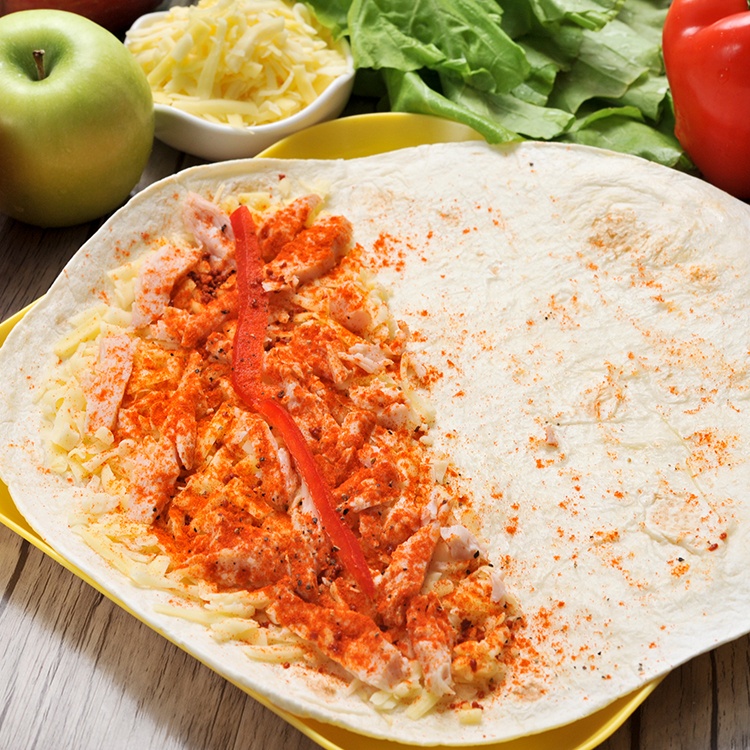 【阿墨薄餅】辣味燻雞起士薄餅-M